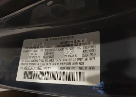 2025 Mazda Cx-70 Phev Premium Plus Package z USA, uszkodzony, nr VIN JM3KJEHAXS1110560